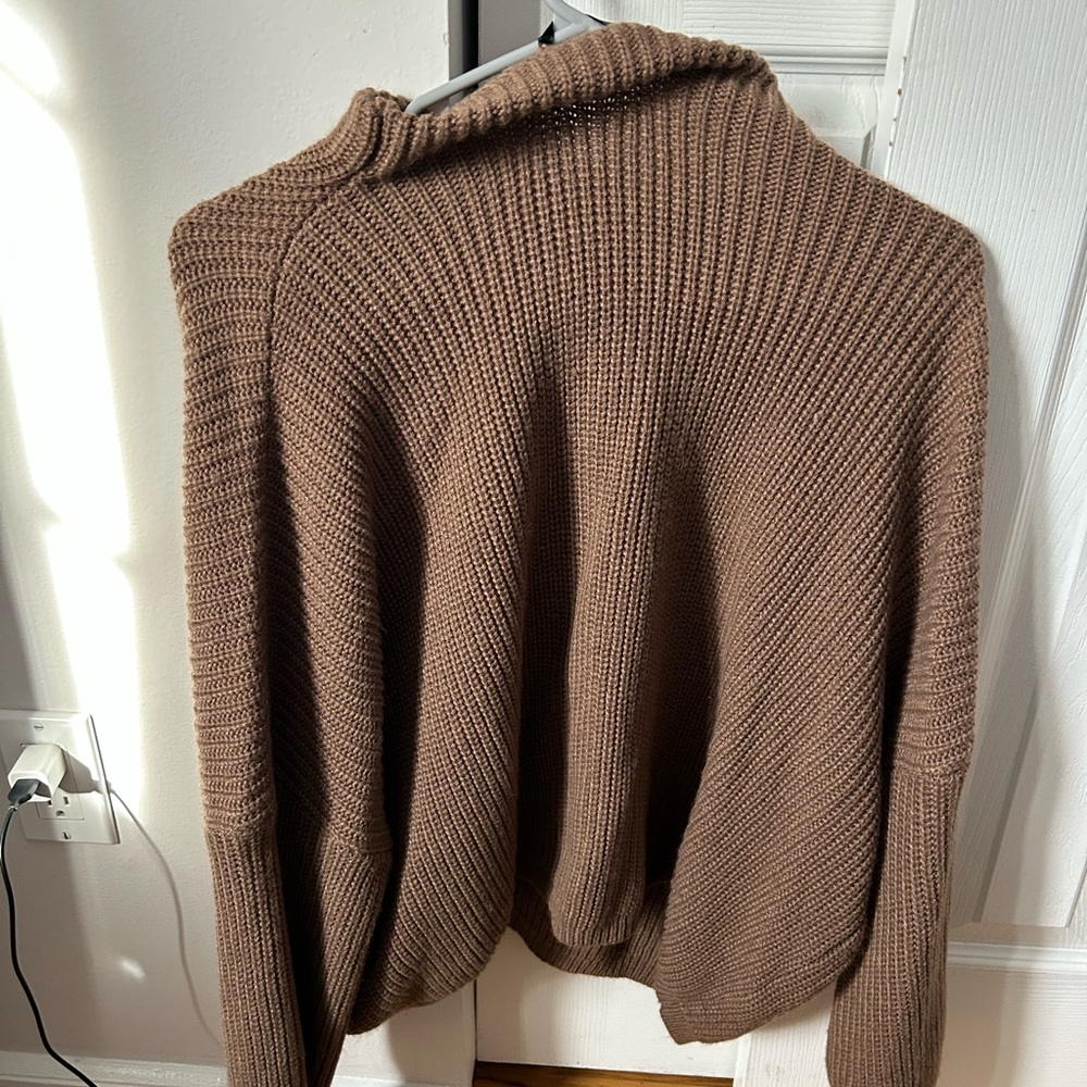 Brown Mock Neck Sweater - Picture 2 of 2